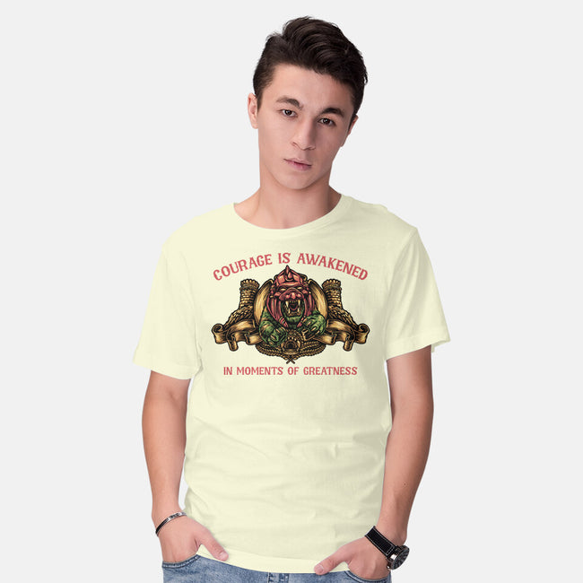 Courage Is Awakened-Mens-Basic-Tee-glitchygorilla