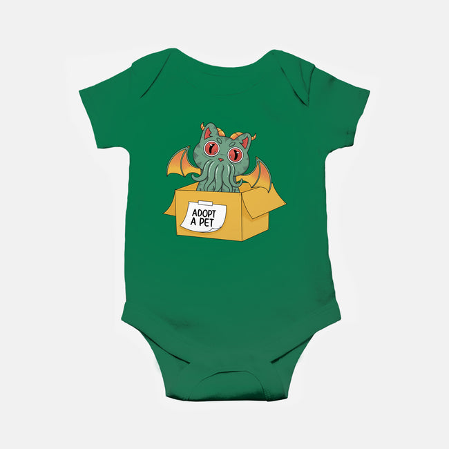 Adopt A Cathulhu-Baby-Basic-Onesie-Tri haryadi