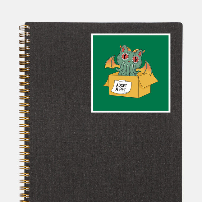 Adopt A Cathulhu-None-Glossy-Sticker-Tri haryadi