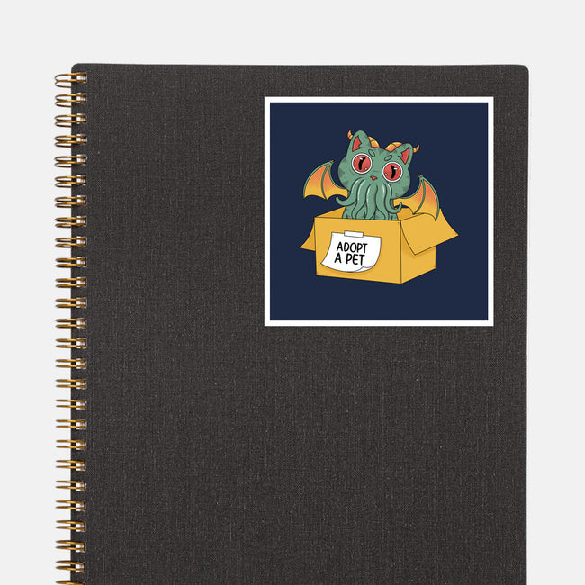 Adopt A Cathulhu-None-Glossy-Sticker-Tri haryadi