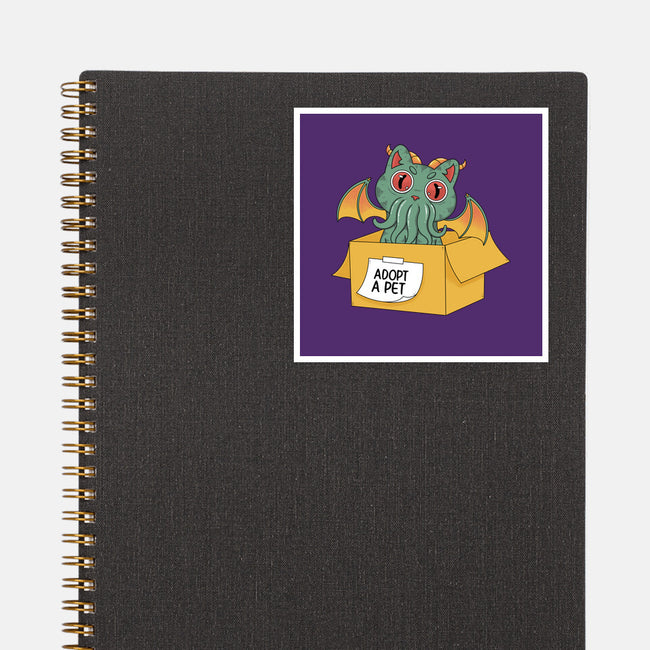 Adopt A Cathulhu-None-Glossy-Sticker-Tri haryadi