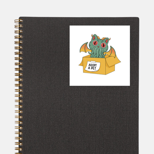 Adopt A Cathulhu-None-Glossy-Sticker-Tri haryadi