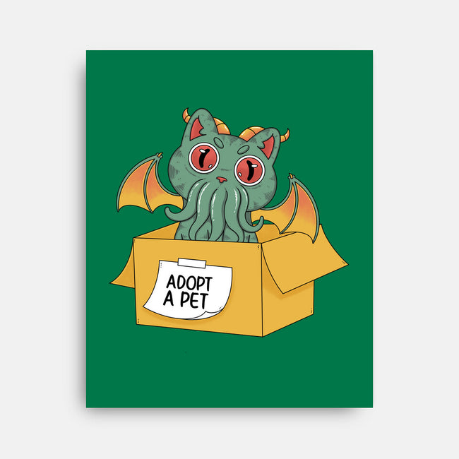 Adopt A Cathulhu-None-Stretched-Canvas-Tri haryadi