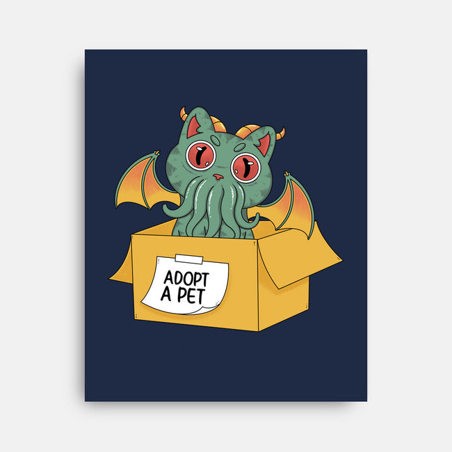 Adopt A Cathulhu-None-Stretched-Canvas-Tri haryadi