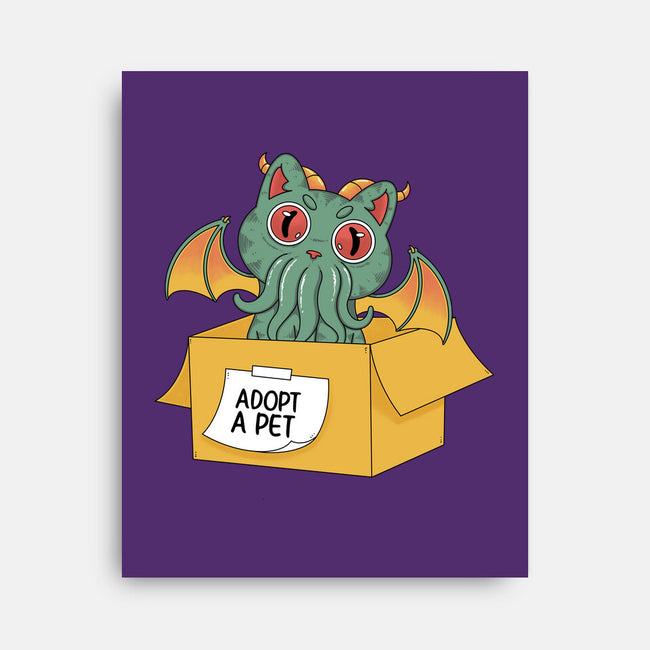 Adopt A Cathulhu-None-Stretched-Canvas-Tri haryadi