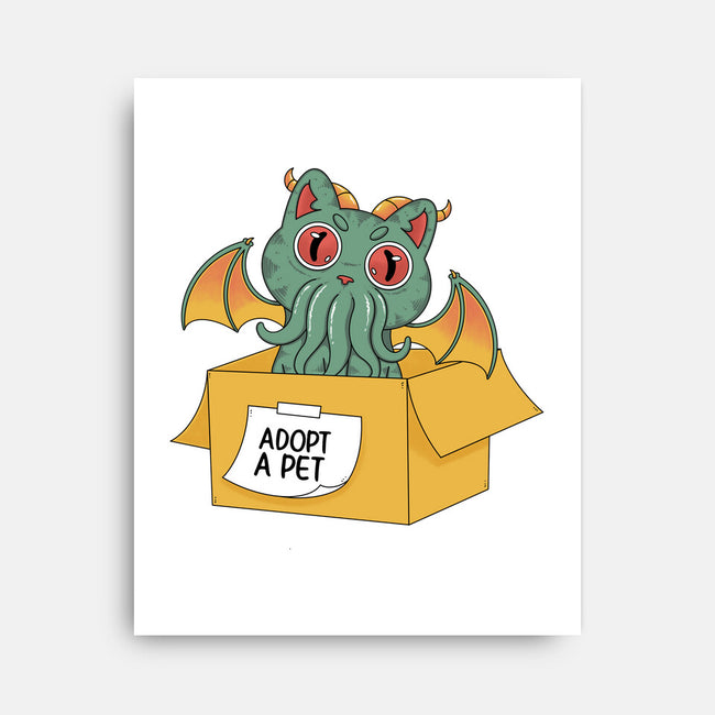 Adopt A Cathulhu-None-Stretched-Canvas-Tri haryadi