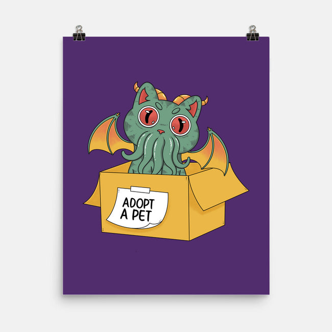 Adopt A Cathulhu-None-Matte-Poster-Tri haryadi