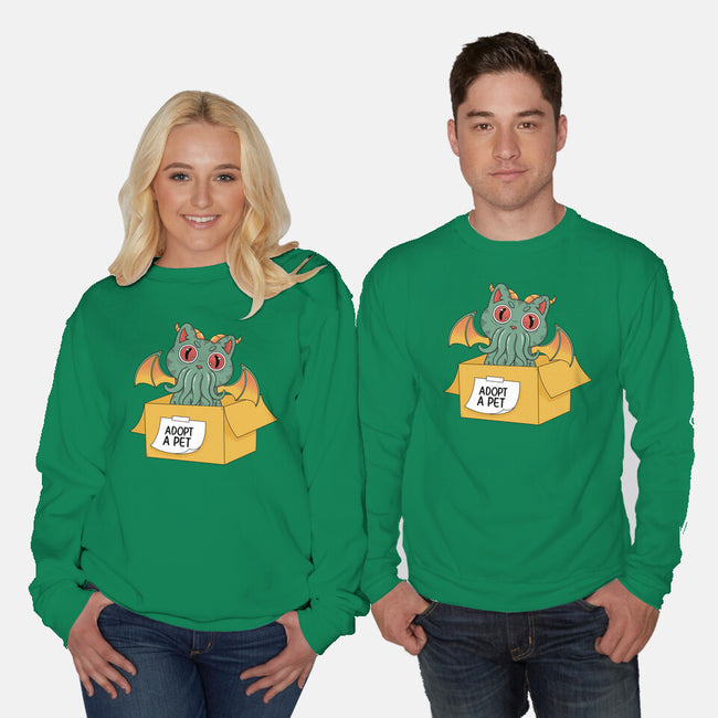 Adopt A Cathulhu-Unisex-Crew Neck-Sweatshirt-Tri haryadi