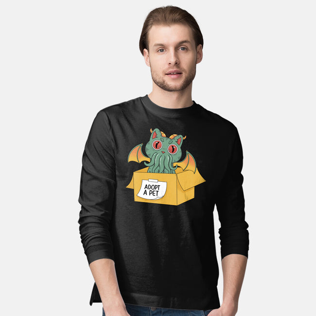 Adopt A Cathulhu-Mens-Long Sleeved-Tee-Tri haryadi
