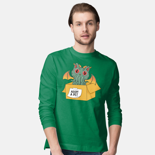 Adopt A Cathulhu-Mens-Long Sleeved-Tee-Tri haryadi