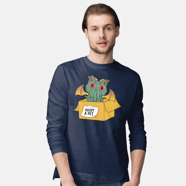 Adopt A Cathulhu-Mens-Long Sleeved-Tee-Tri haryadi