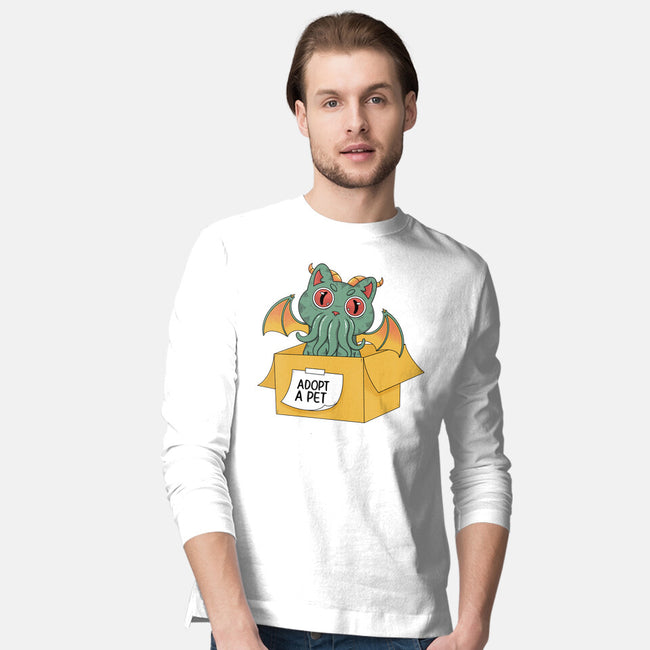 Adopt A Cathulhu-Mens-Long Sleeved-Tee-Tri haryadi
