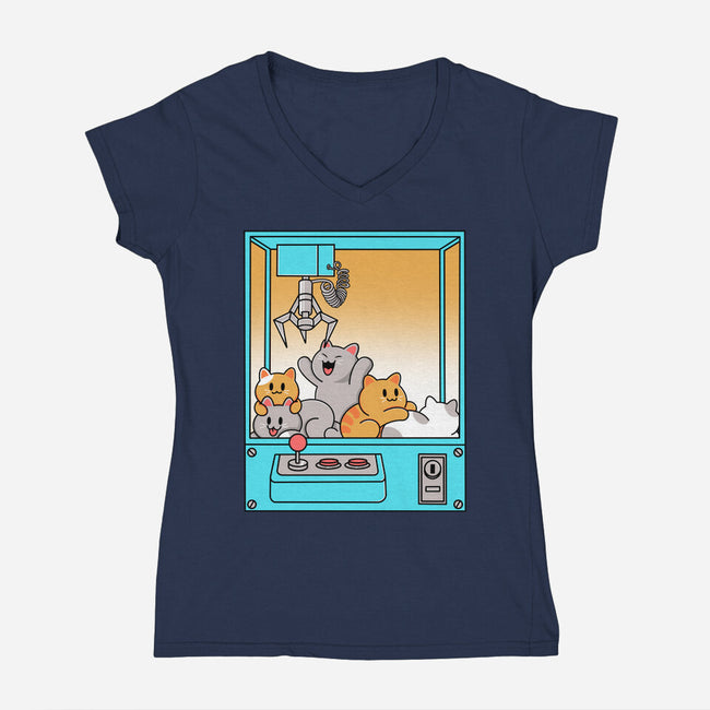 Choose Chaos-Womens-V-Neck-Tee-Tri haryadi