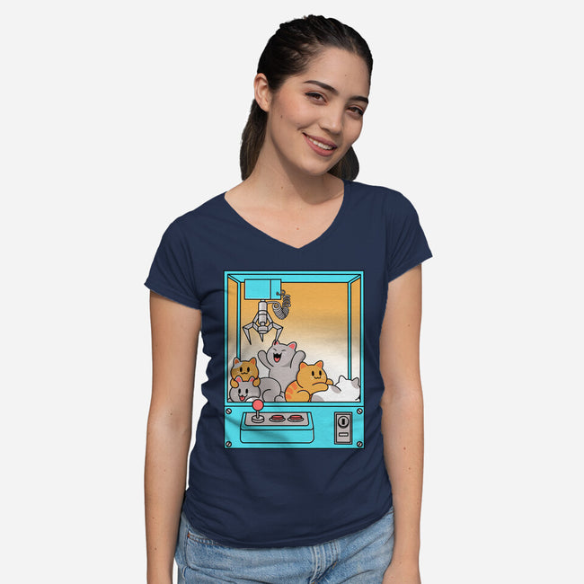 Choose Chaos-Womens-V-Neck-Tee-Tri haryadi