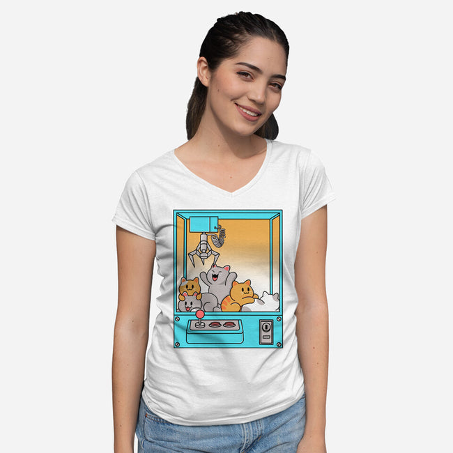 Choose Chaos-Womens-V-Neck-Tee-Tri haryadi