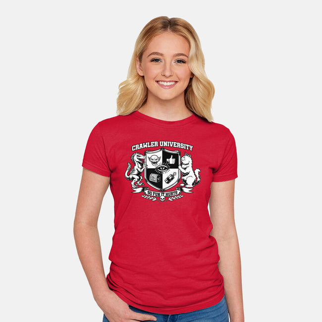 Dungeon Crawler University-Womens-Fitted-Tee-Studio Mootant