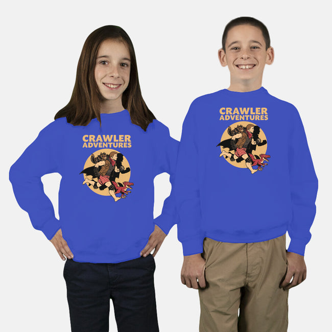 Dungeon Crawler Adventures-Youth-Crew Neck-Sweatshirt-Studio Mootant