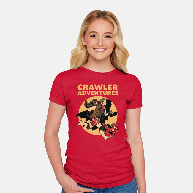 Dungeon Crawler Adventures-Womens-Fitted-Tee-Studio Mootant
