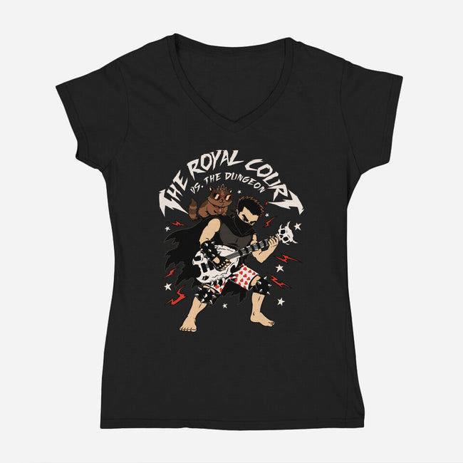 Dungeon Crawler Music Guitar-Womens-V-Neck-Tee-Studio Mootant