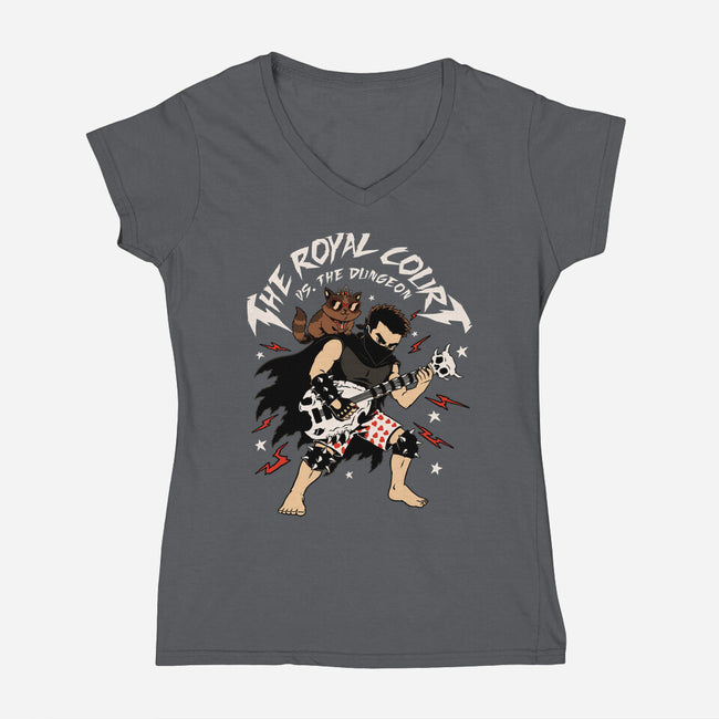 Dungeon Crawler Music Guitar-Womens-V-Neck-Tee-Studio Mootant