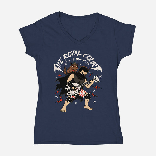 Dungeon Crawler Music Guitar-Womens-V-Neck-Tee-Studio Mootant