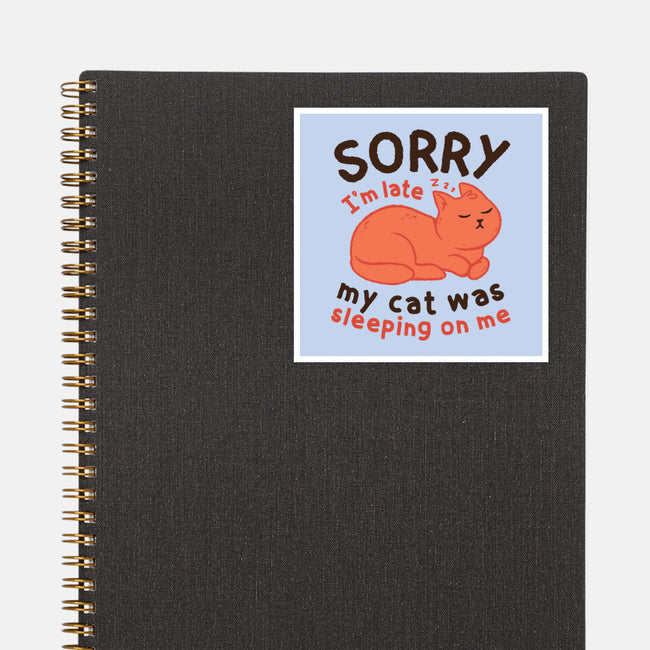 My Cat Was Sleeping On Me-None-Glossy-Sticker-brunopires