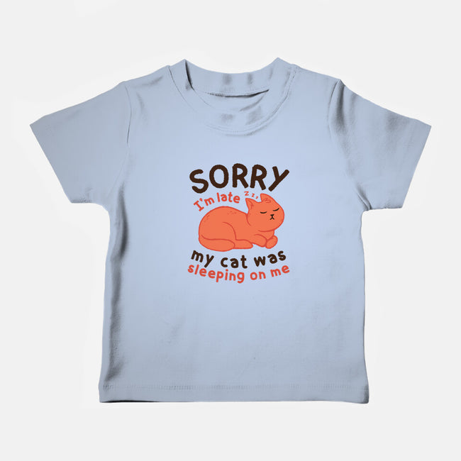My Cat Was Sleeping On Me-Baby-Basic-Tee-brunopires