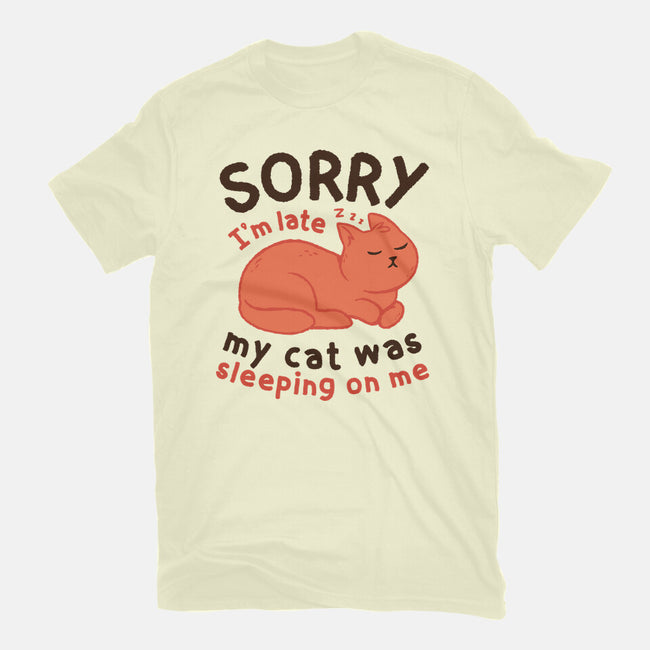 My Cat Was Sleeping On Me-Mens-Premium-Tee-brunopires