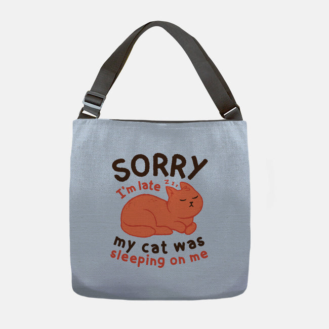 My Cat Was Sleeping On Me-None-Adjustable Tote-Bag-brunopires