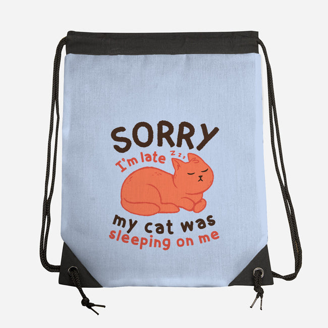 My Cat Was Sleeping On Me-None-Drawstring-Bag-brunopires