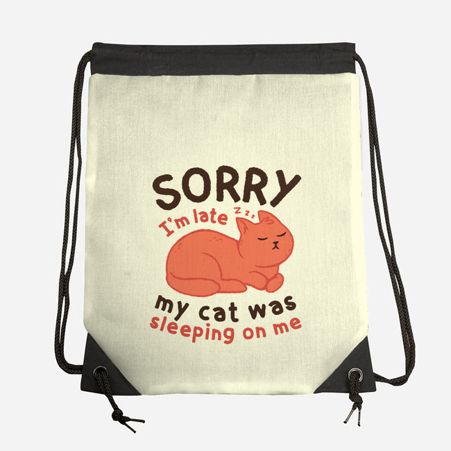 My Cat Was Sleeping On Me-None-Drawstring-Bag-brunopires