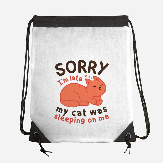 My Cat Was Sleeping On Me-None-Drawstring-Bag-brunopires