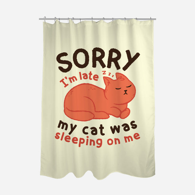 My Cat Was Sleeping On Me-None-Polyester-Shower Curtain-brunopires