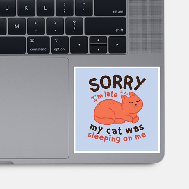 My Cat Was Sleeping On Me-None-Glossy-Sticker-brunopires