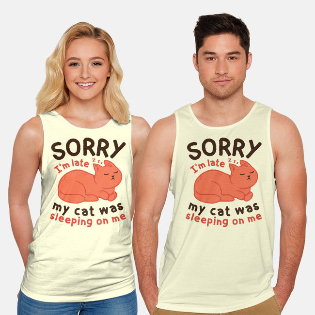 My Cat Was Sleeping On Me-Unisex-Basic-Tank-brunopires