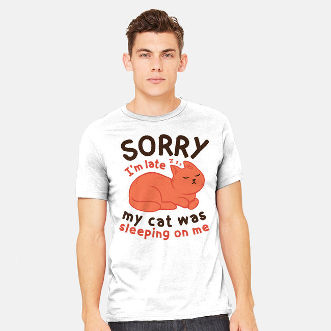 My Cat Was Sleeping On Me-Mens-Heavyweight-Tee-brunopires