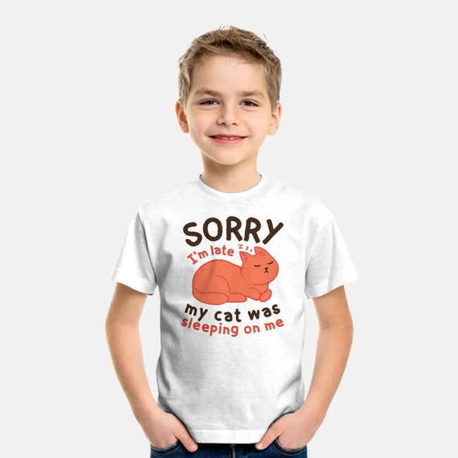 My Cat Was Sleeping On Me-Youth-Basic-Tee-brunopires