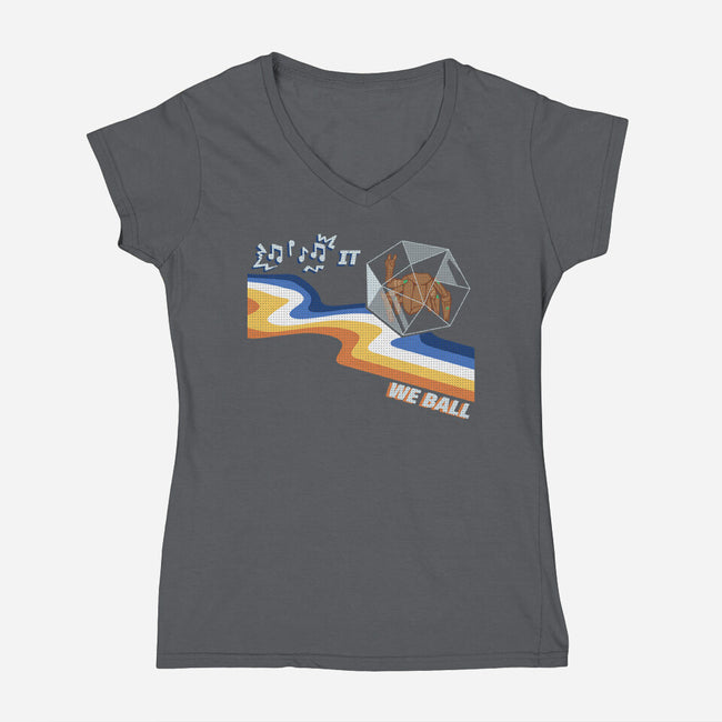 We Ball-Womens-V-Neck-Tee-MadPandaKira