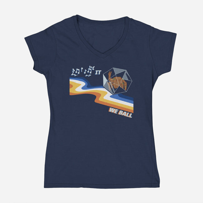 We Ball-Womens-V-Neck-Tee-MadPandaKira