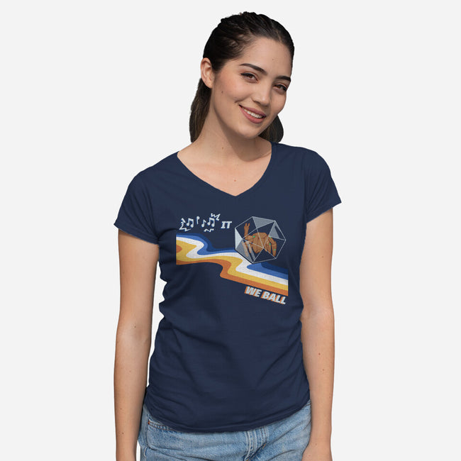 We Ball-Womens-V-Neck-Tee-MadPandaKira