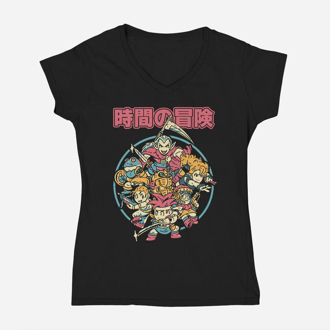 Chrono Crew-Womens-V-Neck-Tee-Henrique Torres
