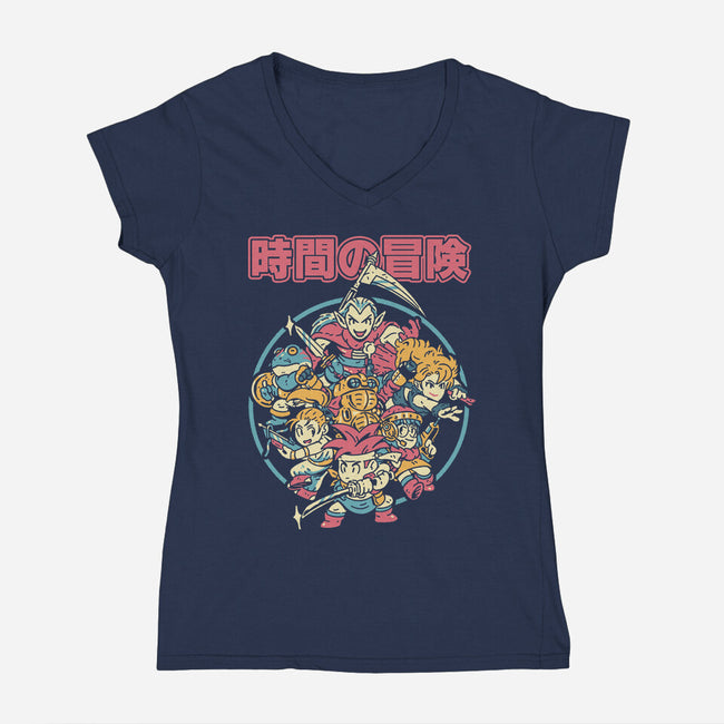 Chrono Crew-Womens-V-Neck-Tee-Henrique Torres