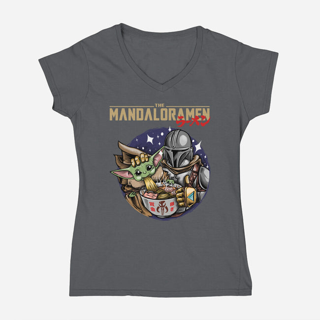 Mandaloramen-Womens-V-Neck-Tee-joerawks