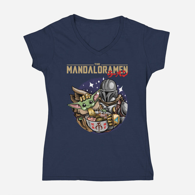 Mandaloramen-Womens-V-Neck-Tee-joerawks