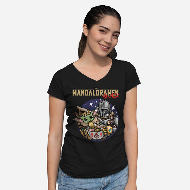 Mandaloramen-Womens-V-Neck-Tee-joerawks