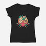 Hero Of Nap Time-Womens-V-Neck-Tee-Eoli Studio