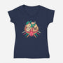 Hero Of Nap Time-Womens-V-Neck-Tee-Eoli Studio