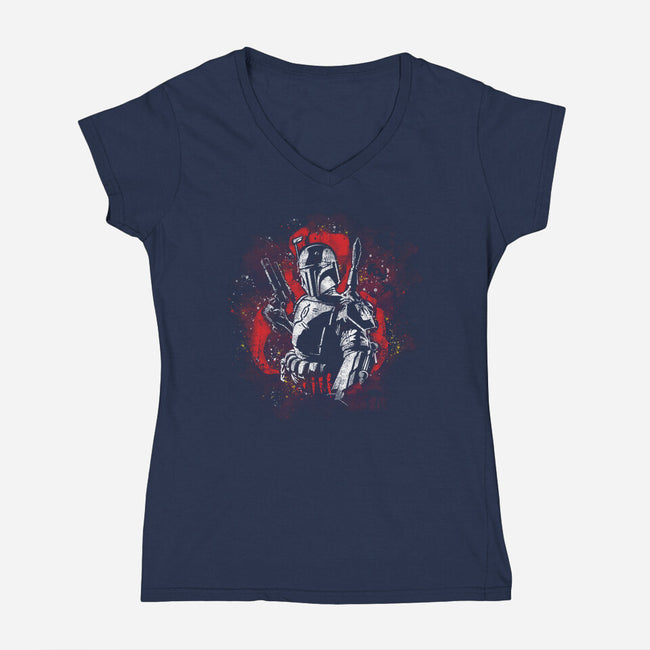 The Way Of The Hunter-Womens-V-Neck-Tee-turborat14