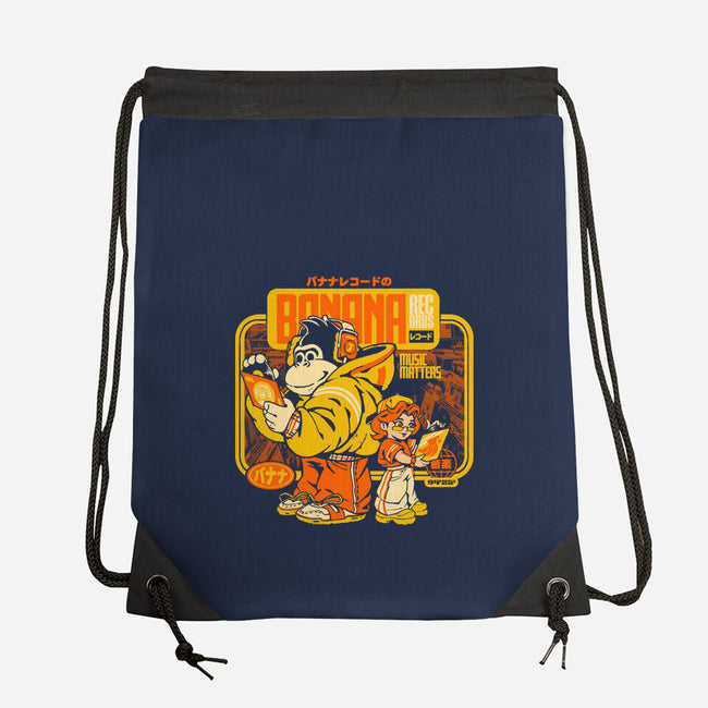 Banana Records-None-Drawstring-Bag-ilustrata