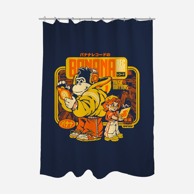 Banana Records-None-Polyester-Shower Curtain-ilustrata